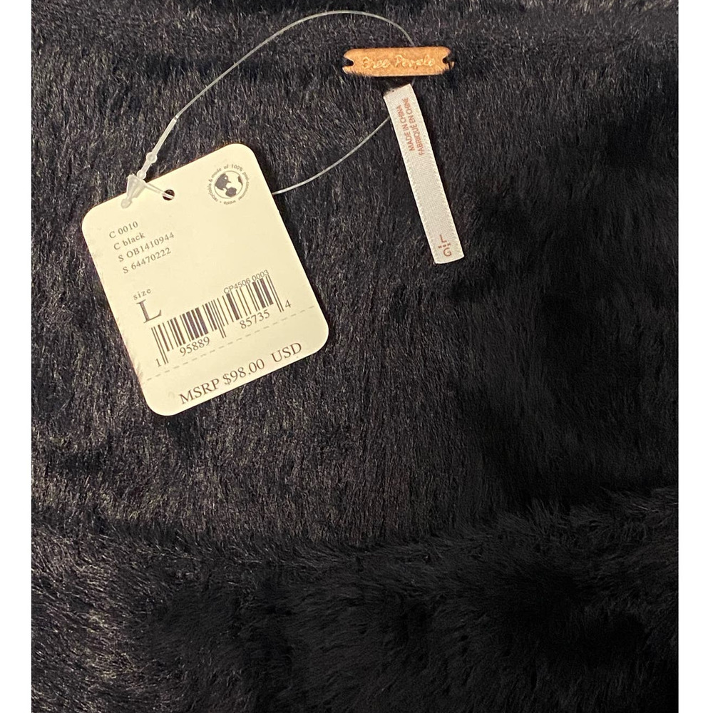 Free People Moonbeam Black Cropped Pullover‎ Sweater NWT - Picture 7 of 7